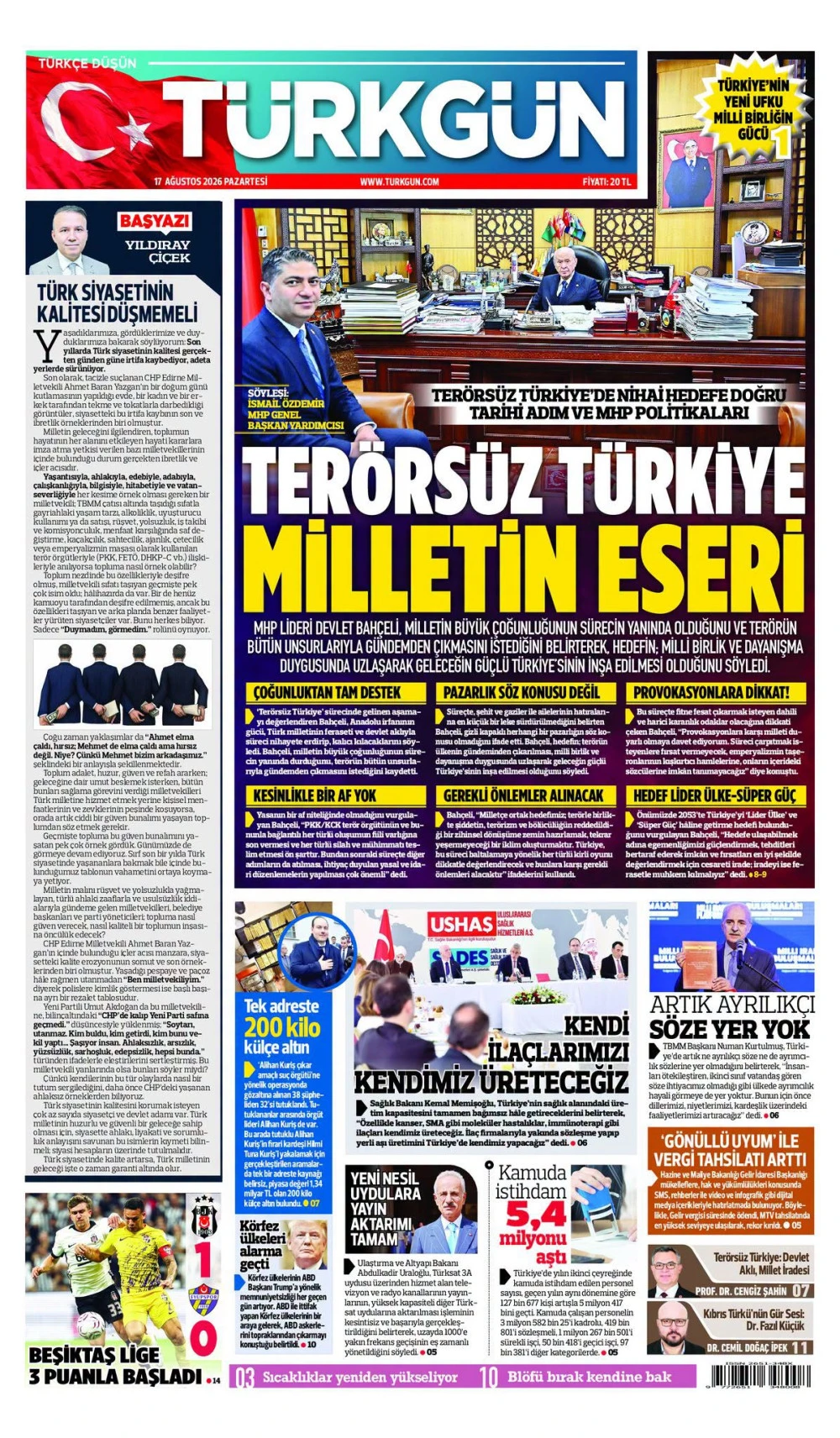 Gazetemizin 17 Ağustos Pazartesi baskısını inceleyebilirsiniz... #T&uuml;rkg&uuml;nGazetesi #T&uuml;rkg&uuml;n