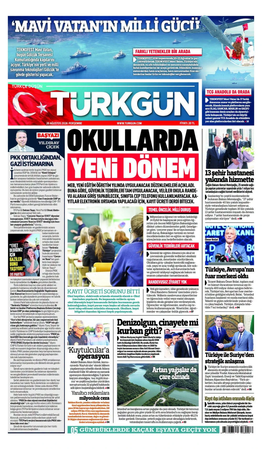 Gazetemizin 20 Ağustos Perşembe baskısını inceleyebilirsiniz...  #T&uuml;rkg&uuml;nGazetesi #T&uuml;rkg&uuml;n