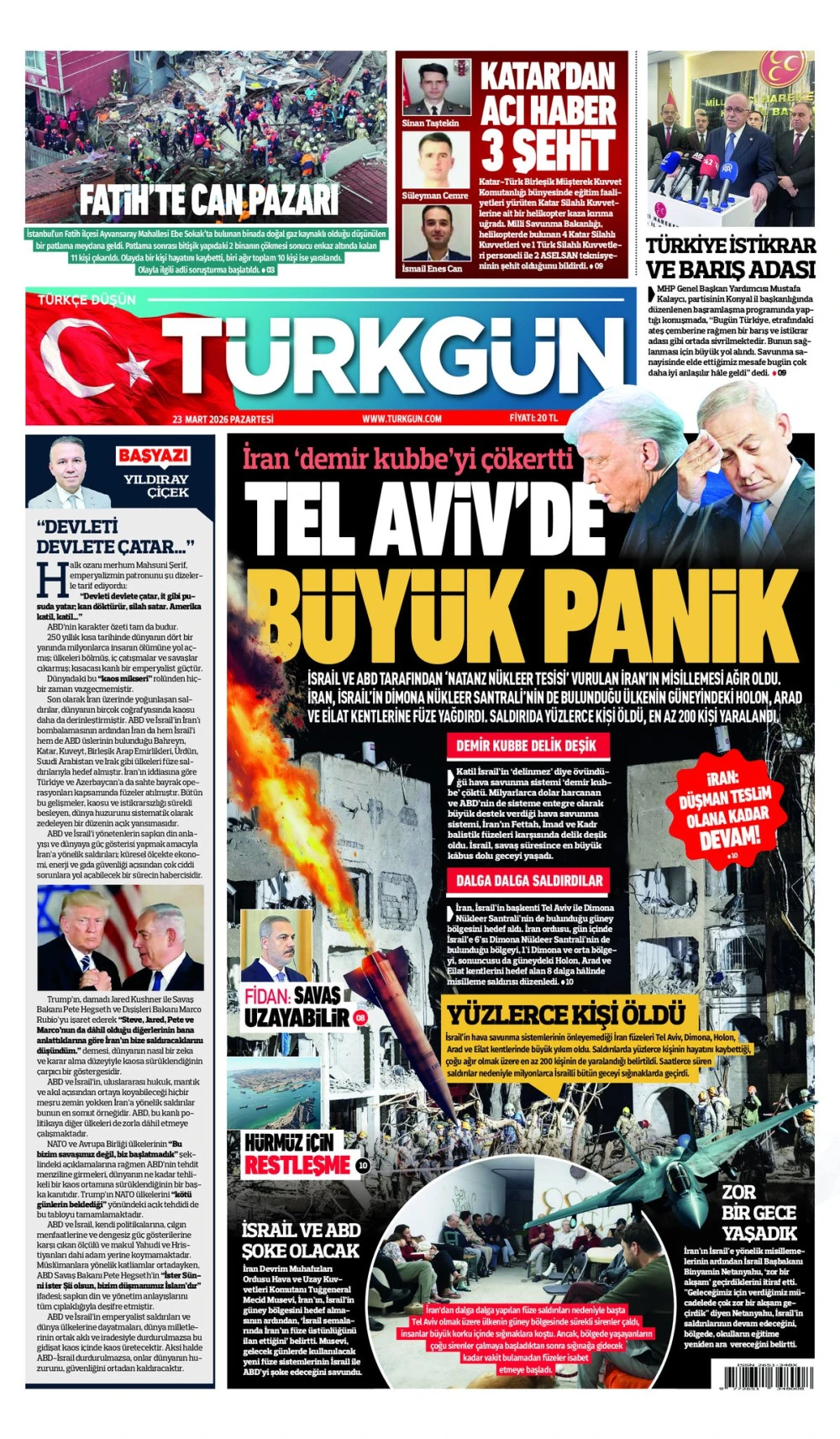 Gazetemizin 23 Mart Pazartesi baskısını inceleyebilirsiniz... #T&uuml;rkg&uuml;n #turkgungazetesi