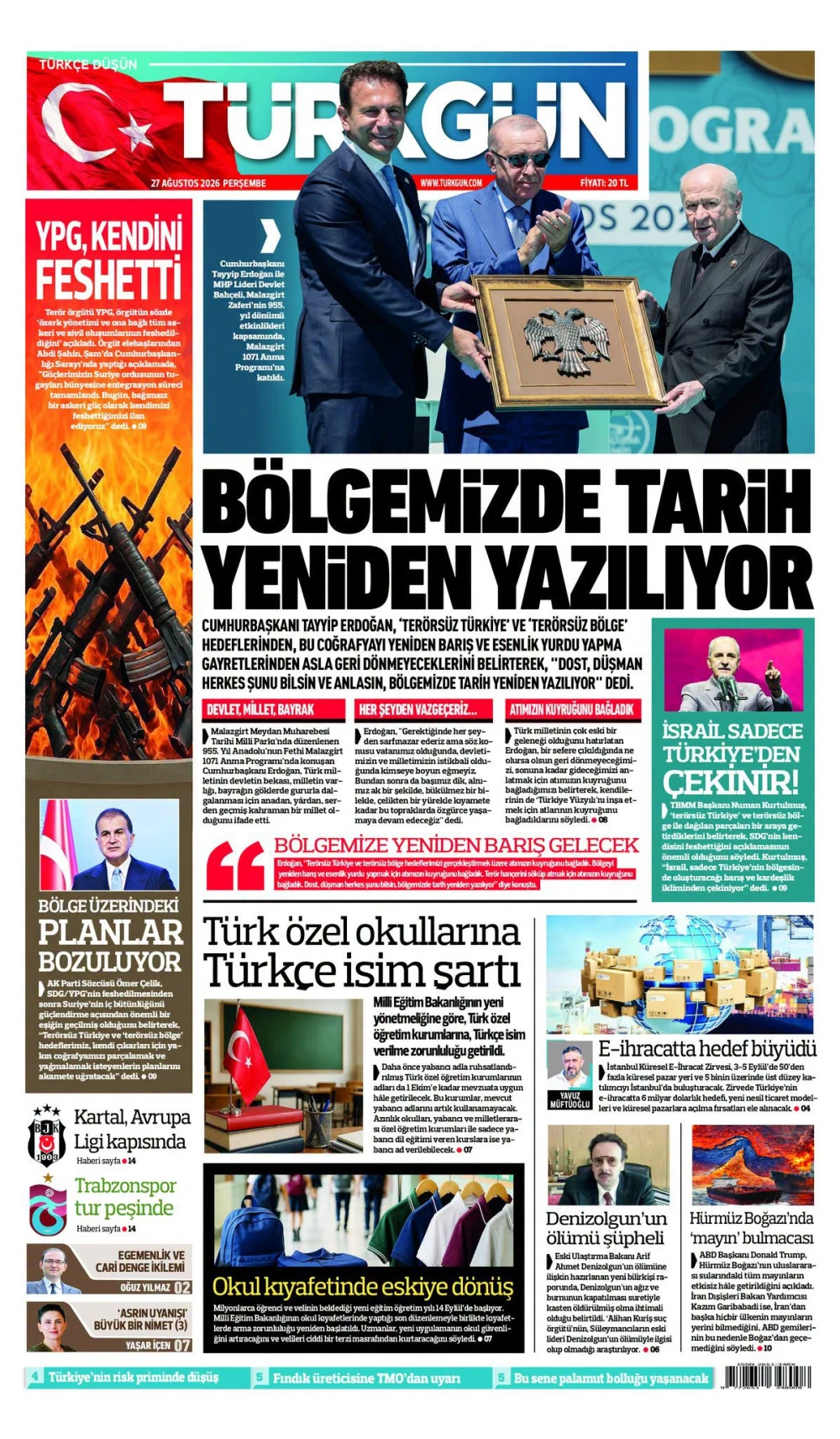 Gazetemizin 27 Ağustos Perşembe baskısını inceleyebilirsiniz... #T&uuml;rkg&uuml;nGazetesi #T&uuml;rkg&uuml;n 