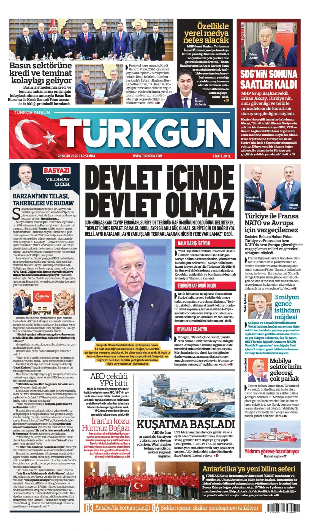Gazetemizin 28 Ocak 2026 &Ccedil;arşamba baskısını inceleyebilirsiniz... #T&uuml;rkg&uuml;n #turkgungazetesi