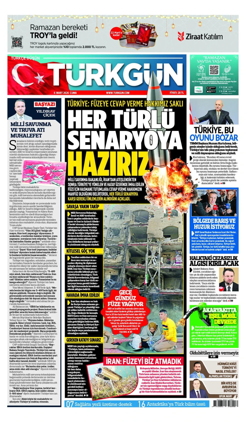 Gazetemizin 6 Mart Cuma baskısını inceleyebilirsiniz... #T&uuml;rkg&uuml;n #turkgungazetesi