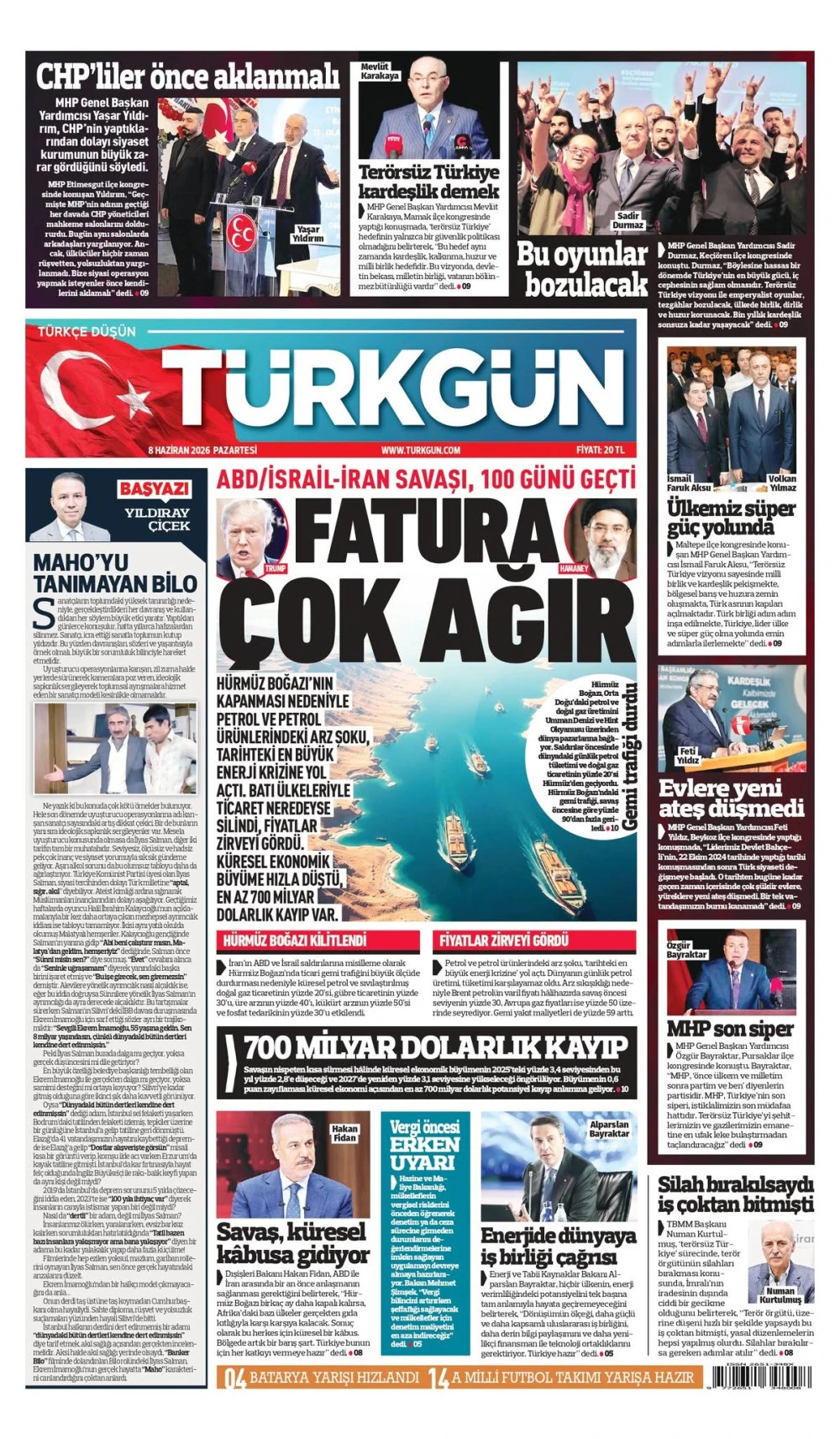 Gazetemizin 8 Haziran Pazartesi baskısını inceleyebilirsiniz... #T&uuml;rkg&uuml;nGazetesi #T&uuml;rkg&uuml;n
