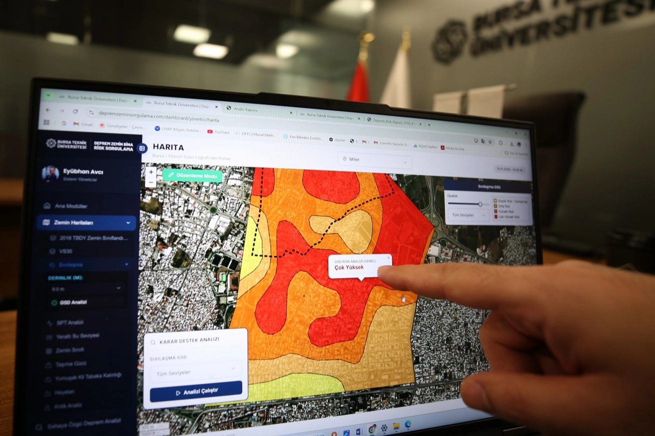 BT&Uuml;'den T&uuml;rkiye&rsquo;de ilk... Tek tuşla deprem riski ve zemin analizi &ouml;ğrenilebilecek
