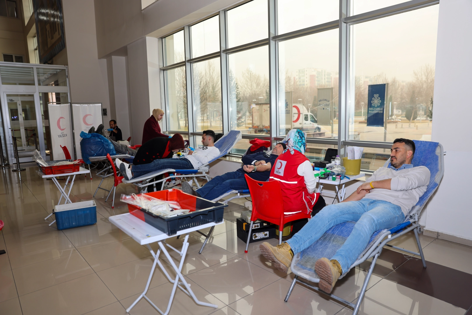 Konya Sel&ccedil;uklu'da kan bağışı kampanyasına destek