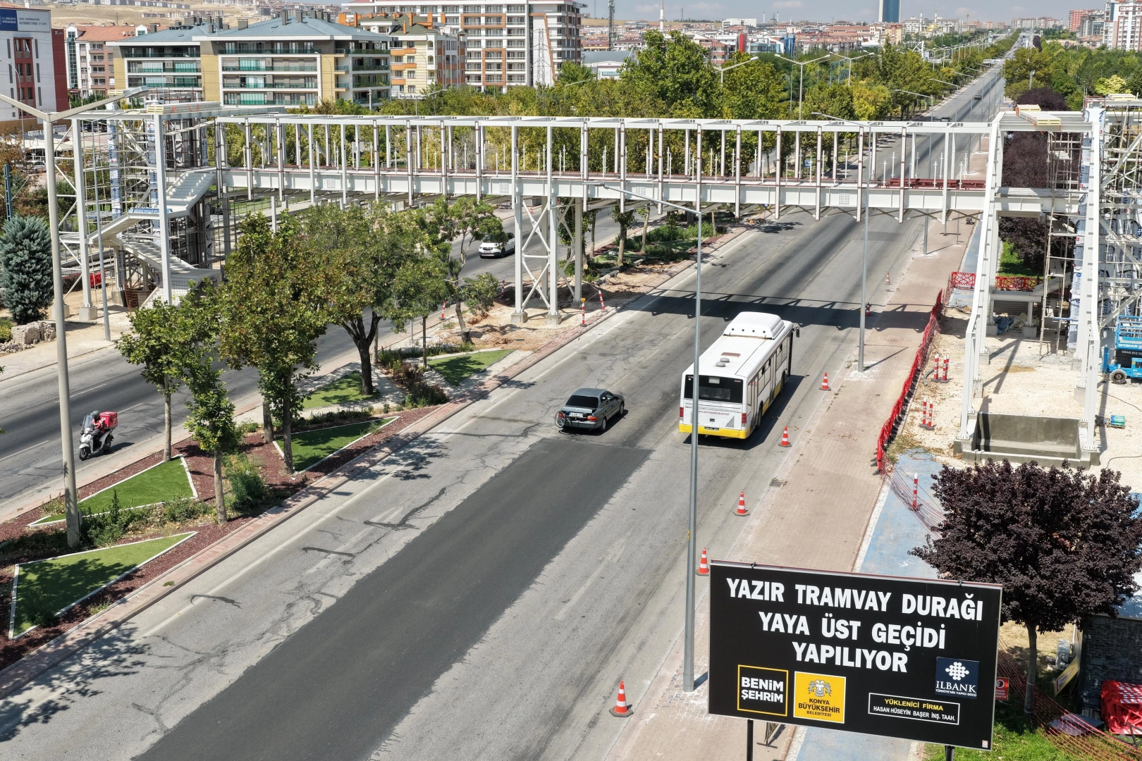 Konya'da o yaya &uuml;st ge&ccedil;idinin yapımı son aşamaya geldi