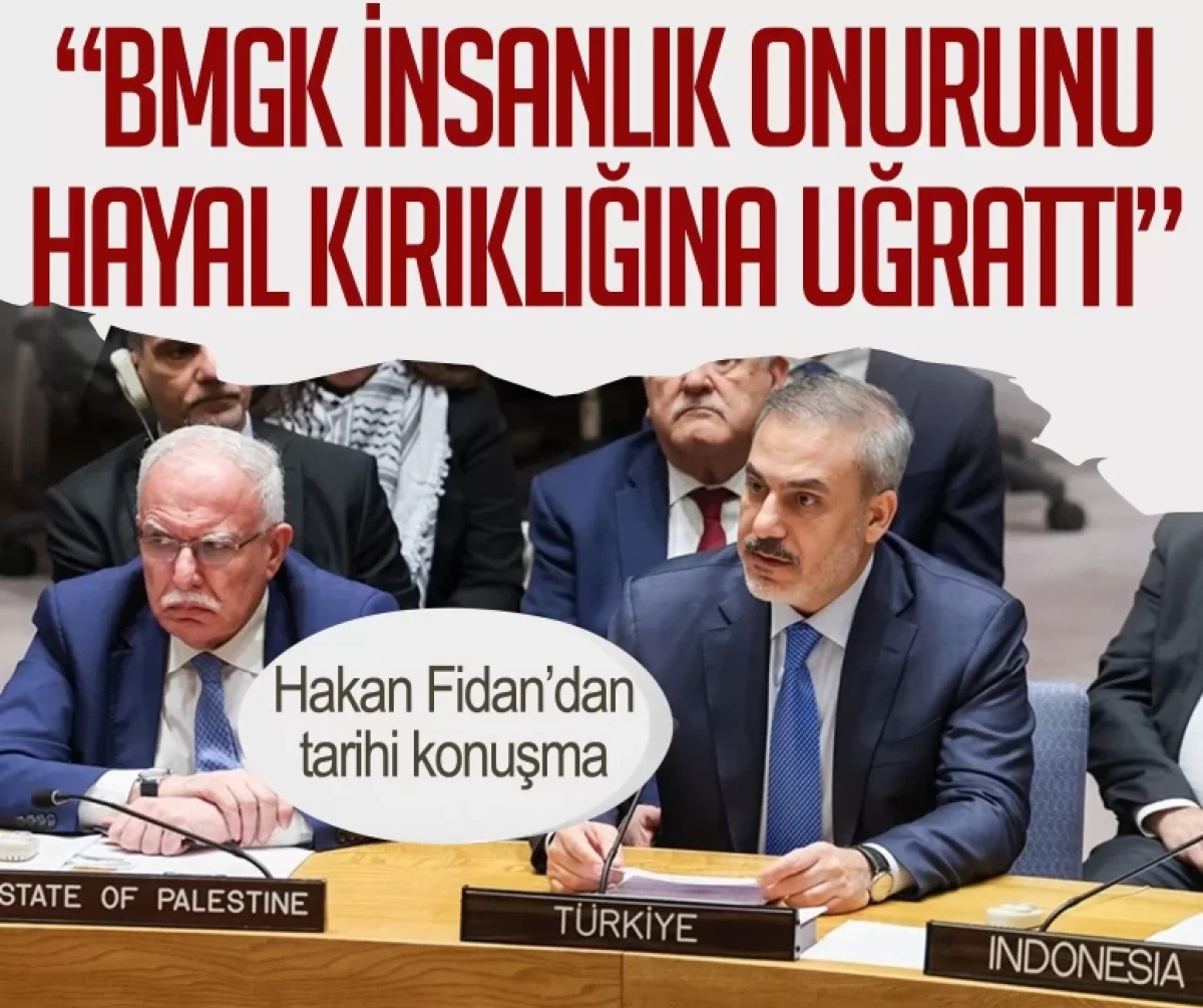 Bakan Hakan Fidan BMGK'da tarihi konuşma: 'BMGK insanlık onurunu hayal kırıklığına uğrattı!'